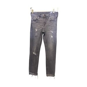 H&M Women’s Gray Skinny Jeans Size 26 Distressed Ankle Denim